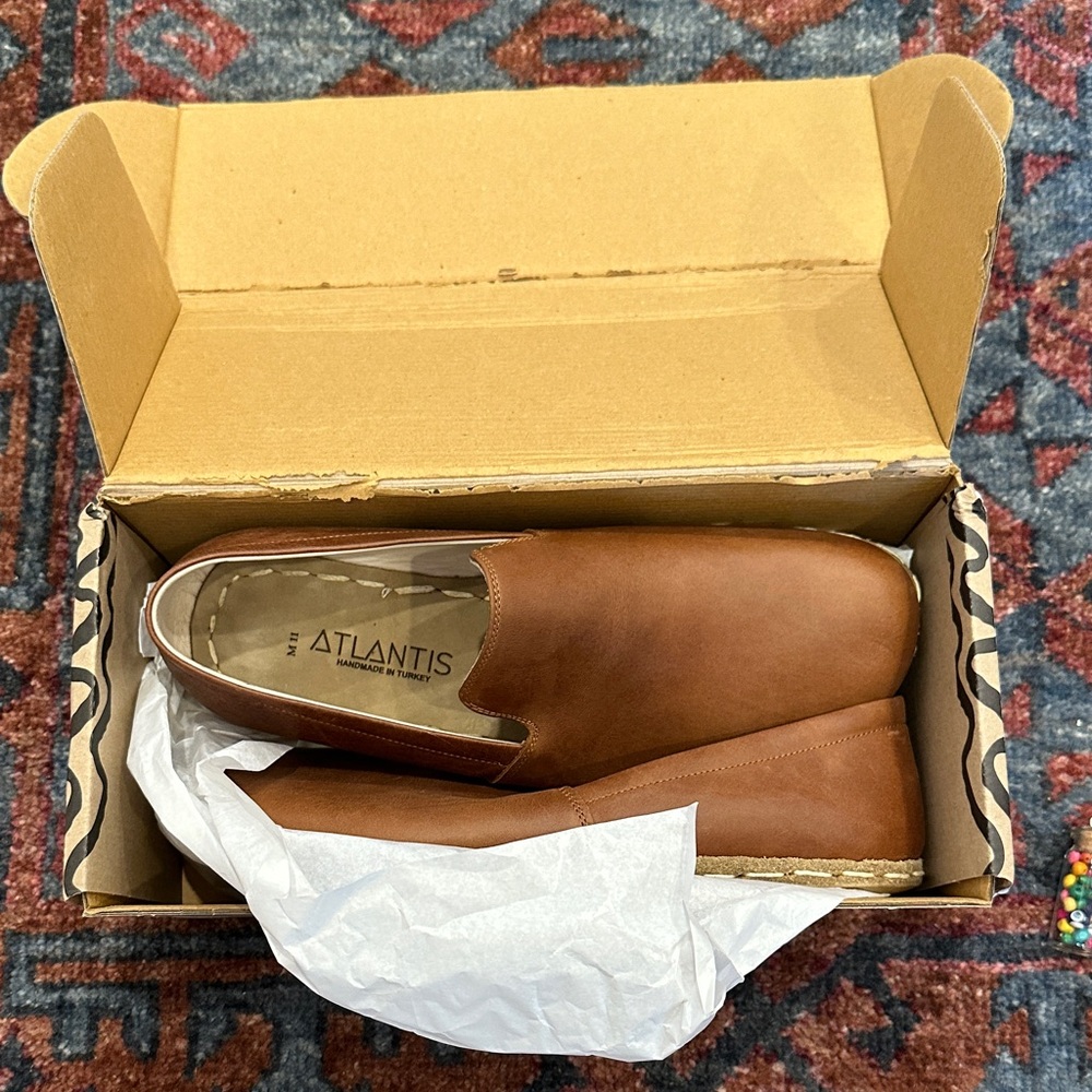 Atlantis Brown Slip-On leather sandal